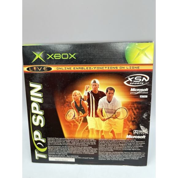 Top Spin Amped 2 Microsoft Xbox 2004 Sleeve Copy - Picture 2 of 5